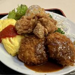 キッチンスズキ - ヒレカツ、若鶏カラアゲ、プレーンオムレツ