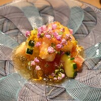 目黒 ながもと - 毛蟹と夏野菜