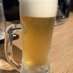 マグロ専門居酒屋 鮪屋 - サービスの生ビール（小）