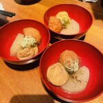 渋三魚金 - お通し