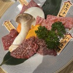 肉ホルモン処 萬 - 希少部位4種盛り