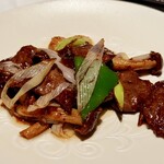 中国料理 星ヶ岡 - 牛肉黒豆炒め