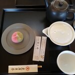 虎屋菓寮 - 羊羹製「都の春」+玉露