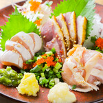 炭火晩酌屋はればれ - 特選肉刺し3種盛り