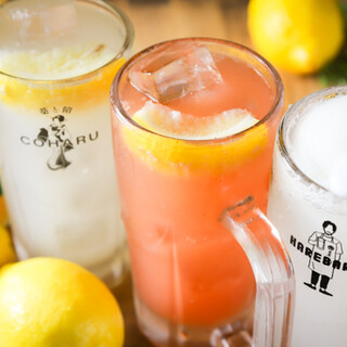 広島直送！瀬戸田産のレモン果汁を使用したレモンサワーで乾杯♪