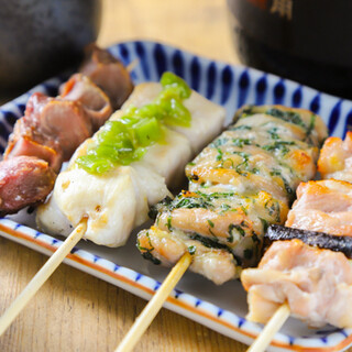 水郷赤鶏・錦爽鶏の旨味を存分に満喫できる「焼き鳥」を楽しむ◎