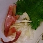 酒肴商店 アジト - 茗荷とセロリの酢の物
      ('2014.4月)