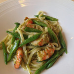 カーサ・デル・チーボ - トレネッテ 車海老とインゲンのペスト ジェノヴェーゼ和え