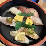 廻鮮寿し たいの鯛 - 料理写真:日替わりランチセット（赤出し選択）
1400円