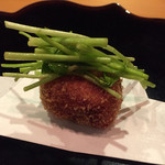 日本料理 たかむら - 毛ガニころけ&せり