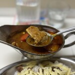 かれーの店 うどん  - 真夏のスリランカ、ご飯大盛り、チーズ、スパイシーひき肉、なす