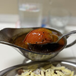 かれーの店 うどん  - 真夏のスリランカ、ご飯大盛り、チーズ、スパイシーひき肉、なす