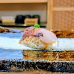THE SUSHI TOKYO 旬 - アジ(食べ放題最初の11貫)