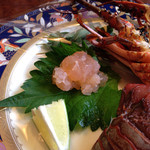 和匠よし乃 - 伊勢海老アップ 淡路島レモン