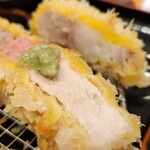 とんかつ いわい - わさびで食べるのがうまうま