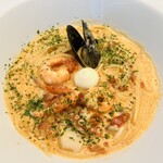 五右衛門 - 地中海風エビとカニのトマトクリームスープ