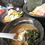 濃麺 海月 - 煮干濃麺HVつけ麺Ver.ニボ飯セット(2014/10)