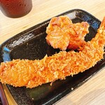 かつ庵 - “大海老フライ？”と“から揚げ”