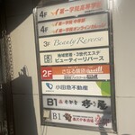 藤沢中華酒場 星都 - ビルの案内板