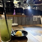 焼肉ホルモン 風土. - 柚子アイス　　玄米茶ハイ