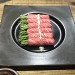 焼肉ホルモン 風土. - 芽ねぎ和牛肉しゃぶ