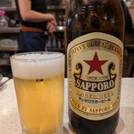 アカマル屋 - サッポロ赤星（大瓶）＠￥590円（外）