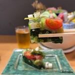 和海味処 いっぷく - 夏野菜の寒天寄せ