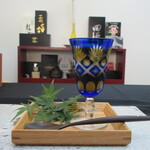 日本料理 TOBIUME - 涼やかな甘味、本日の背景が素敵過ぎる