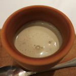 リストランテ サクラ - デセール　和栗とエスプレッソのプリン　和栗の泡乗せ