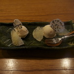 魚菜料理 縄屋 - 胡麻のアイス 梨添え