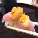 THE SUSHI TOKYO 旬 - 炙りトロウニ乗せ食べ放題おかわり特別メニューリフト