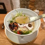 海老丸らーめん - 鱧の冷やしらーめん  イチジクのキャラメリーゼ＠2,200円（税込）