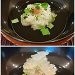 鎌倉 北じま - 梅とナギナタコウジュ（紫蘇科）の冷やし茶漬け