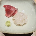 大阪天満宮 鮨とよなが - ヤイトガツオとメイチダイ