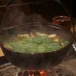 柳家 - 地鶏木の子鍋