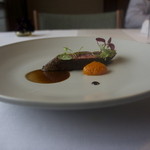 Restaurant Satoshi.F - ルーアン鴨　ソース・マセテーヤ　春日村の山葵　ハーブ