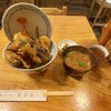 まさる - 「大入 江戸前天丼」(3800円)+「昔ながらのおみそ汁」(200円)