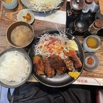 豚珍館 - ミックスカツ定食1480円