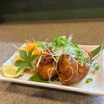 あじみ家 - 鶏ももの唐揚げ ネギソースがけ