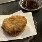 牛肉 酒処 キクヤ - 肉汁ジュワ〜な牛メンチカツ☆