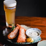 雲隠レ - ヒューガルデンホワイトとヒューガルデンビールを衣ににしようしたフィッシュ&ディップ