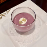 ルヴェール - ◉ 紅イモの冷製クリームスープ
      　☘️お芋の香りと、とろ〜り感が絶妙✨