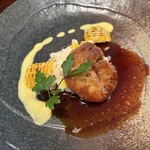 ルヴェール - ◉ フォアグラのソテー
      　とうもろこしのリゾット添え
      　☘️このお値段でフォアグラ出ました〜❤️