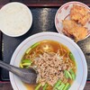 中華料理 喜多郎 - 台湾ラーメンと若鶏の唐揚げとライスのセット