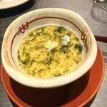 俺の割烹 - 青さとアサリの茶碗蒸し