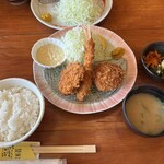 とんかつ一筋 六白家 - 華やぎランチ海老ミックス