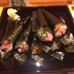築地玉寿司 - 手巻き寿司7本（2014年10月8日）