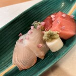 ひろ作 - 本鮪と目一鯛昆布〆さんでーす。④