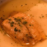 ひろ作 - 玉蜀黍豆腐海胆添えさんでーす。③