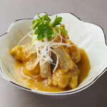 とろっと若鶏の白味噌煮 ごぼうフリットのせ